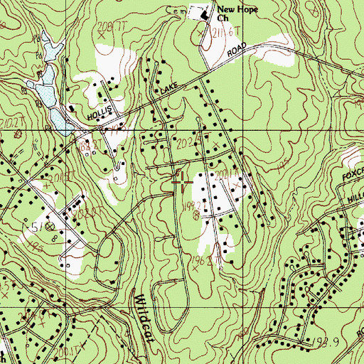 Topographic Map of Oldwoods, SC