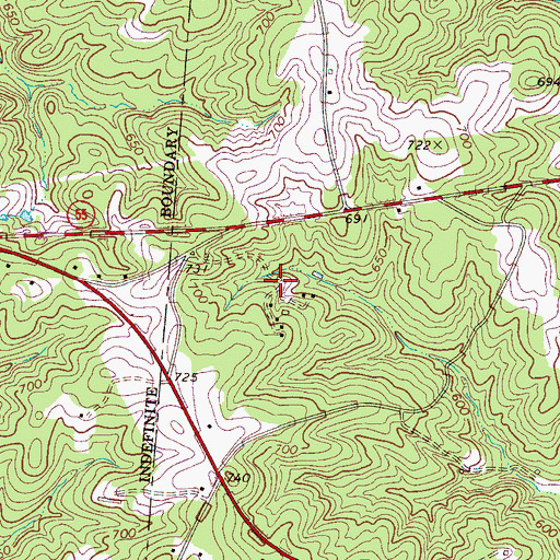 Topographic Map of Piedmont Springs, SC
