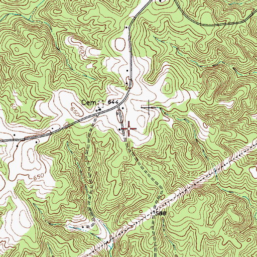 Topographic Map of Pine Bluff School (historical), SC