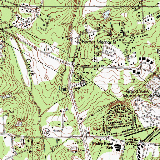 Topographic Map of Pineridge, SC