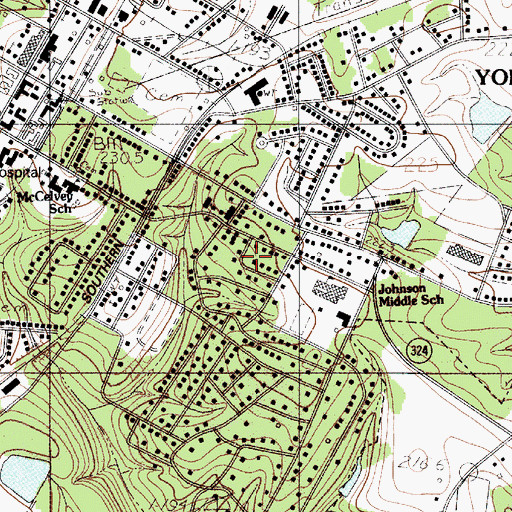 Topographic Map of Pineview, SC