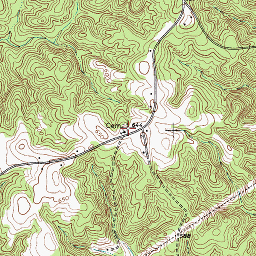 Topographic Map of Pleasant Grove Presbyterian Church, SC
