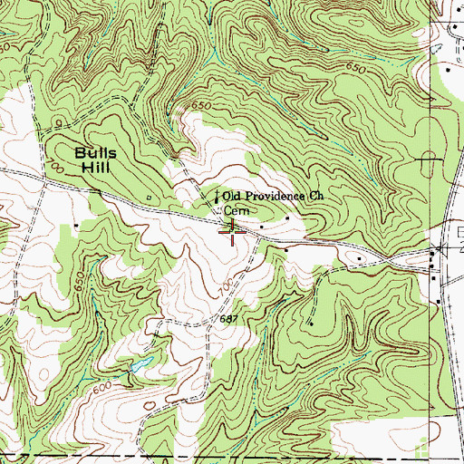 Topographic Map of Providence School (historical), SC