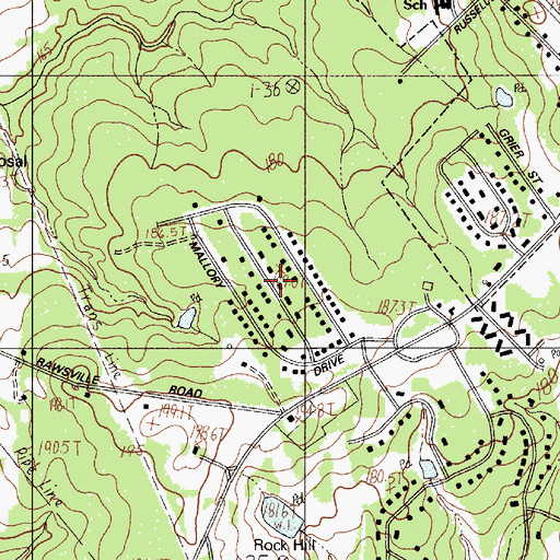 Topographic Map of Quail Run, SC