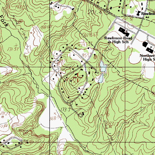 Topographic Map of Quiet Acres, SC
