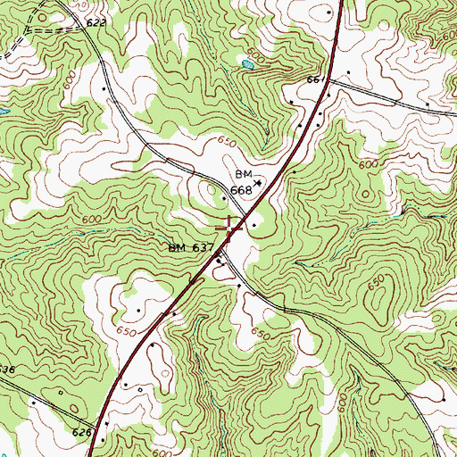 Topographic Map of Rainey Town School (historical), SC