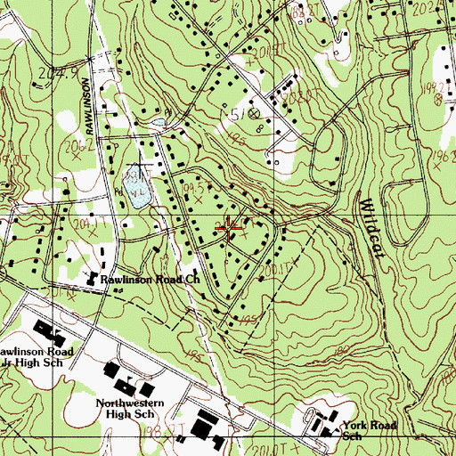 Topographic Map of Rawlinson Acres, SC