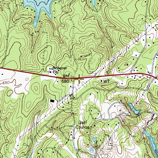 Topographic Map of River Hills Church, SC