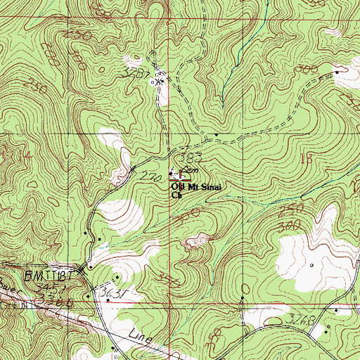 Topographic Map of Old Mount Sinai Church, AL