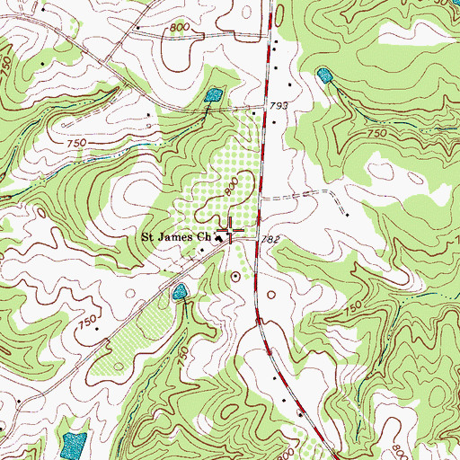 Topographic Map of Saint James School (historical), SC