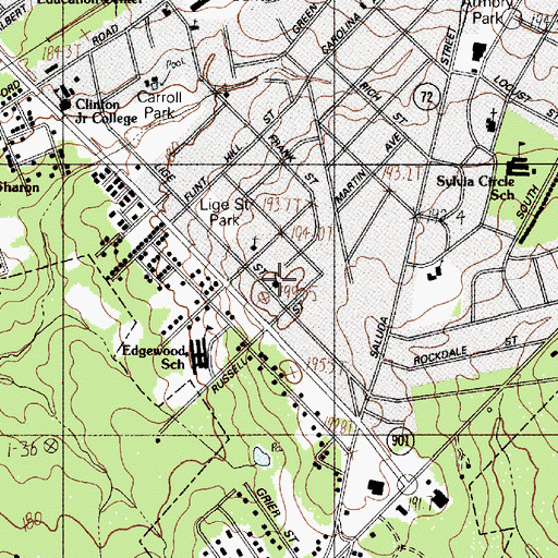 Topographic Map of Saint Matthew African Methodist Episcopal Zion Church, SC