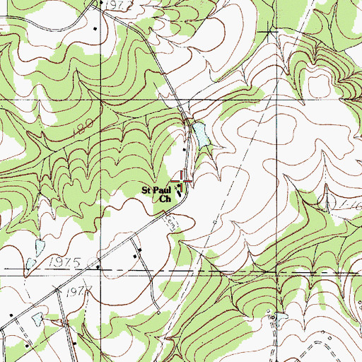 Topographic Map of Saint Paul School (historical), SC