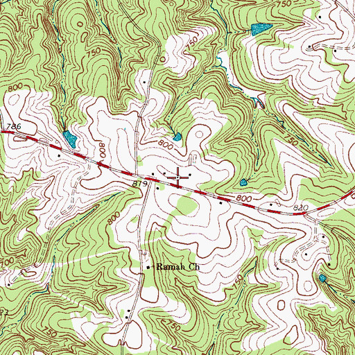 Topographic Map of Santiago School (historical), SC