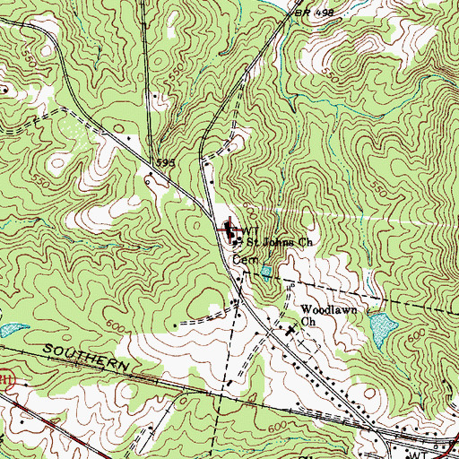 Topographic Map of Sharon School (historical), SC