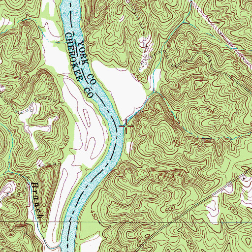Topographic Map of Smith Creek, SC