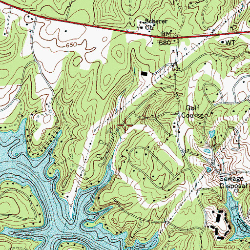 Topographic Map of Timber Ridge, SC