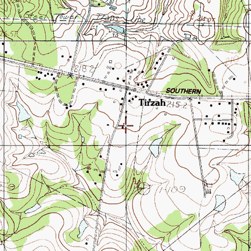 Topographic Map of Tirzah Church, SC