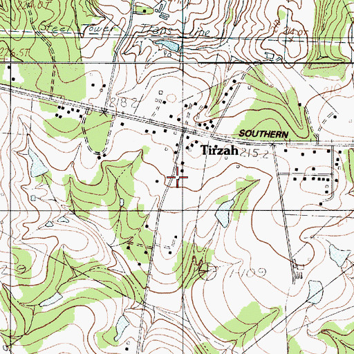 Topographic Map of Tirzah School (historical), SC