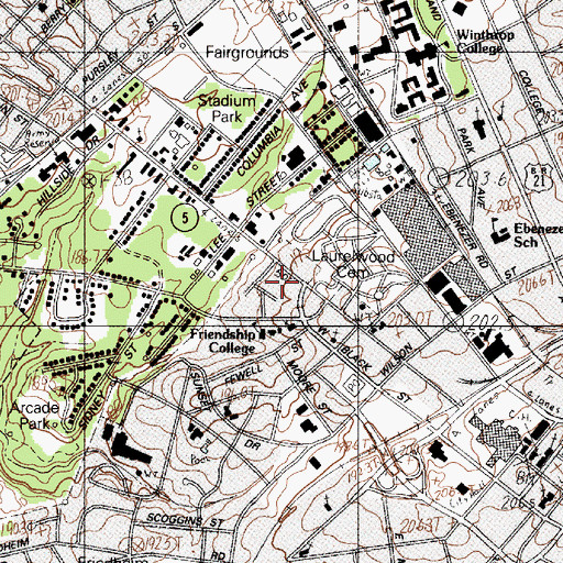 Topographic Map of United House of Prayer, SC