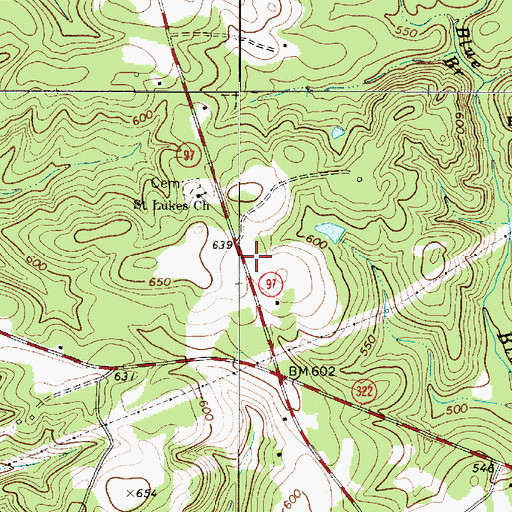 Topographic Map of Unity School (historical), SC