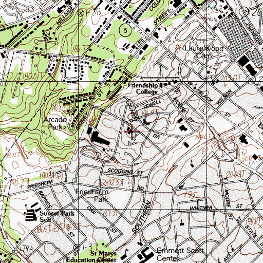 Topographic Map of Victoria School (historical), SC