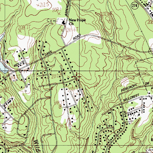 Topographic Map of Wintercrest, SC