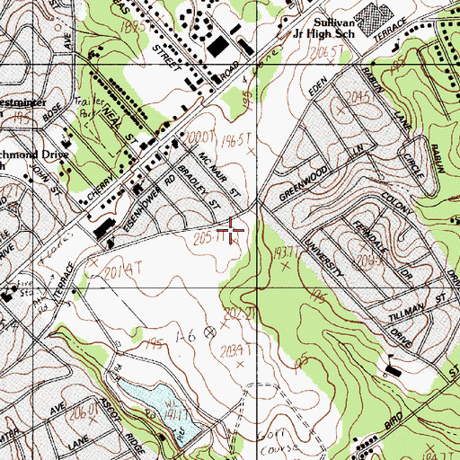 Topographic Map of Winthrop Coliseum, SC