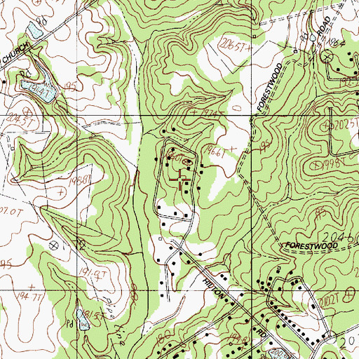 Topographic Map of Woodbridge, SC