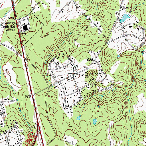 Topographic Map of Woodvale, SC