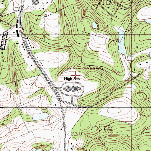 Topographic Map of York Junior High School, SC