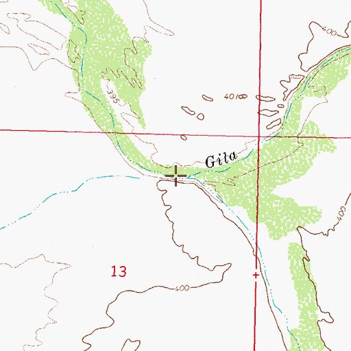 Topographic Map of The Lagoon, AZ