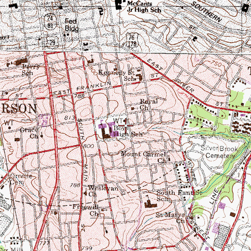Topographic Map of American Legion Memorial Athletic Field, SC