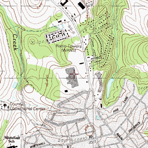 Topographic Map of Anderson Mall Shopping Center, SC