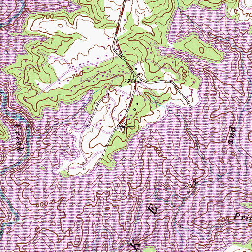 Topographic Map of Asbury Church, SC