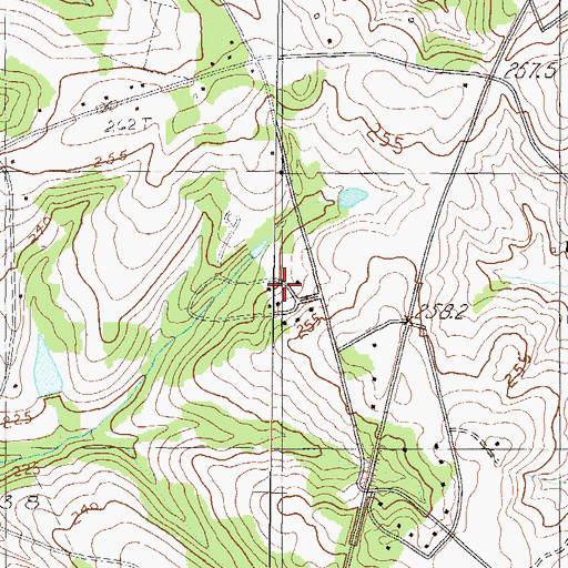 Topographic Map of Beaver Creek, SC