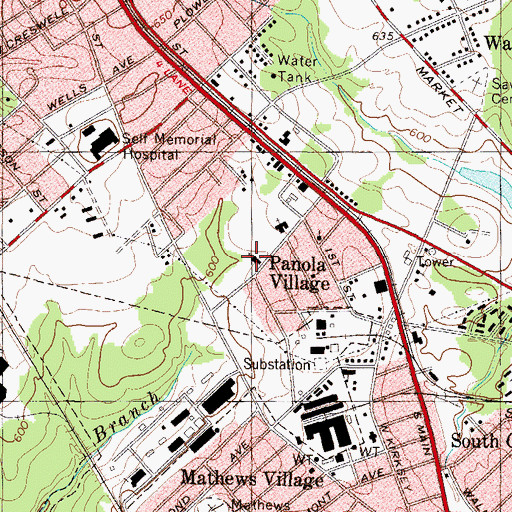 Topographic Map of Abney Missionary Baptist Church, SC