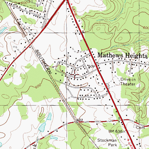 Topographic Map of Augusta Fields, SC