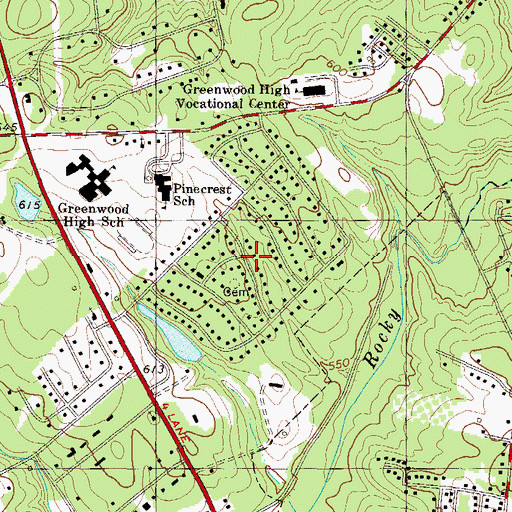 Topographic Map of Belle Meade, SC