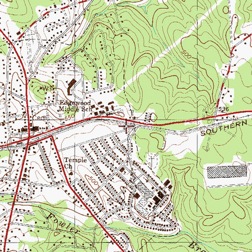 Topographic Map of Bethlehem Baptist Church, SC