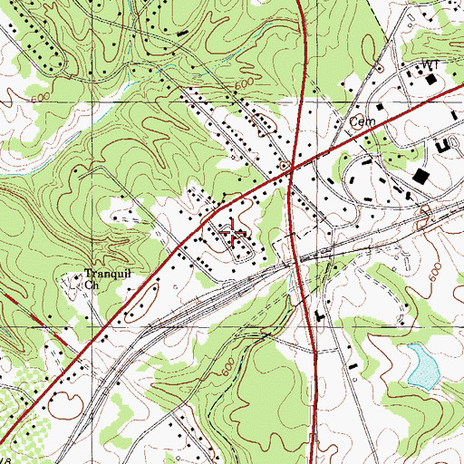 Topographic Map of Briarcliff, SC