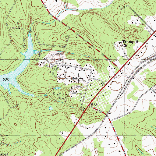 Topographic Map of Brookside, SC