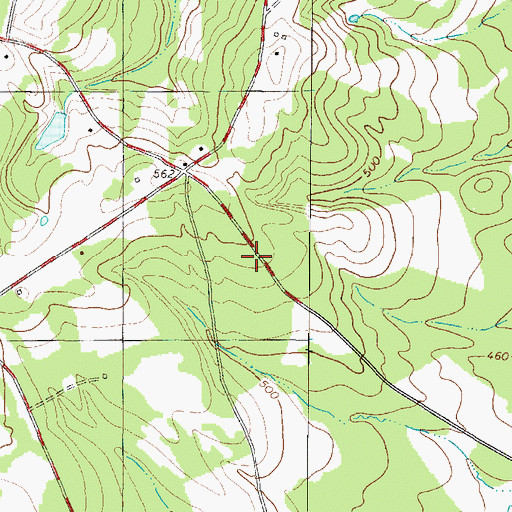 Topographic Map of Burns Spring School (historical), SC