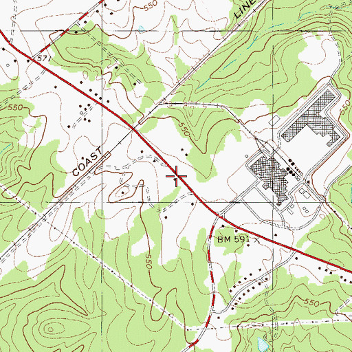 Topographic Map of Calvary School (historical), SC
