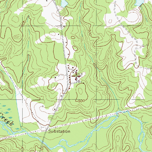 Topographic Map of Cherry Hill, SC