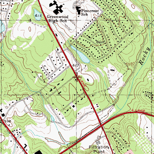 Topographic Map of Church of Christ, SC