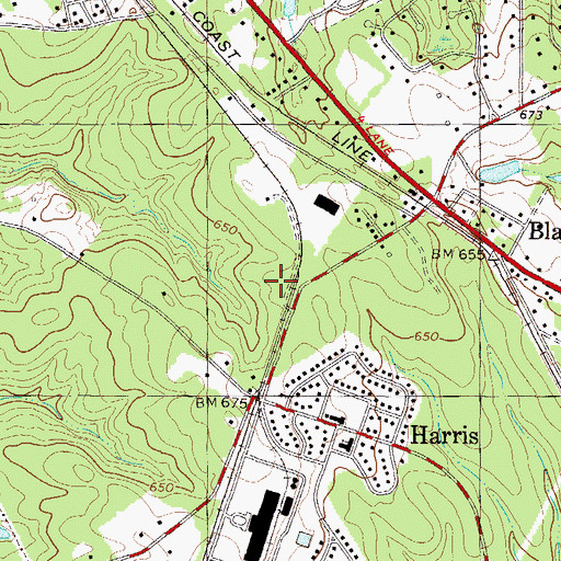 Topographic Map of Cothran (historical), SC
