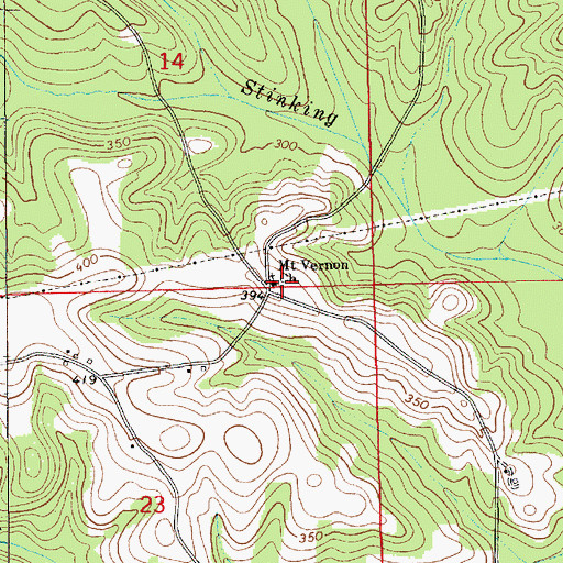 Topographic Map of Mount Vernon Church, AL