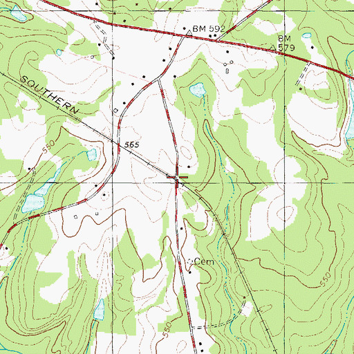 Topographic Map of Dominicks (historical), SC
