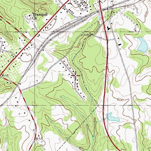 Topographic Map of Ellenwood Acres, SC