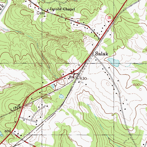 Topographic Map of Emanuel Church, SC